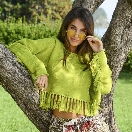SWEATER WITH FRINGES - BIO...